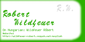 robert wildfeuer business card