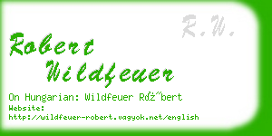 robert wildfeuer business card